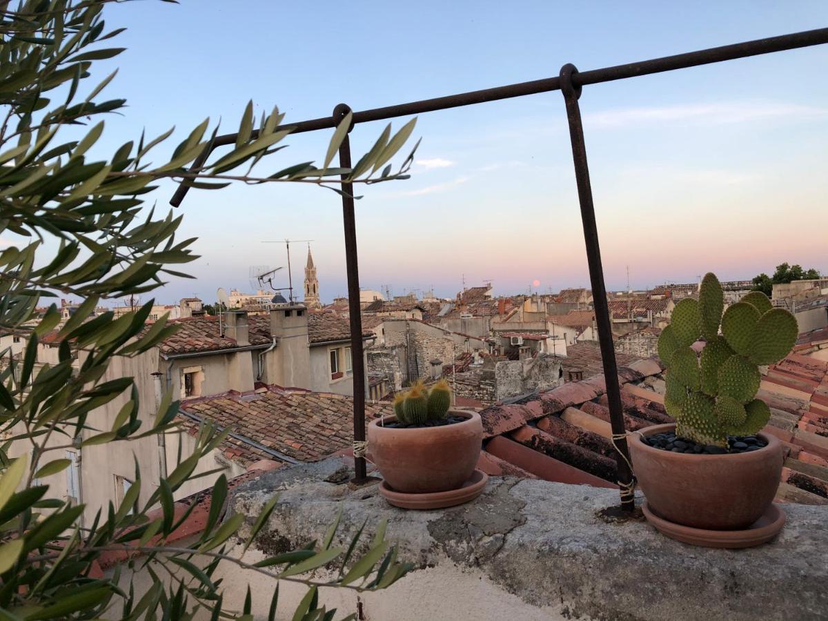 Appartement Avec Terrasse Panoramique Au Coeur De Nîmes Eksteriør billede